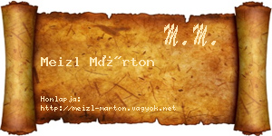 Meizl Márton névjegykártya