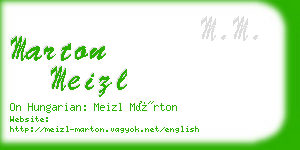 marton meizl business card